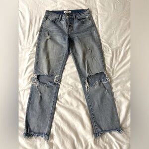 Pistola Distressed Straight Jeans Size 25